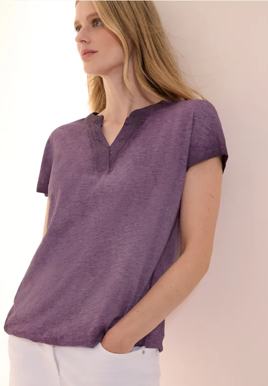 T-Shirt in Washed-Optik