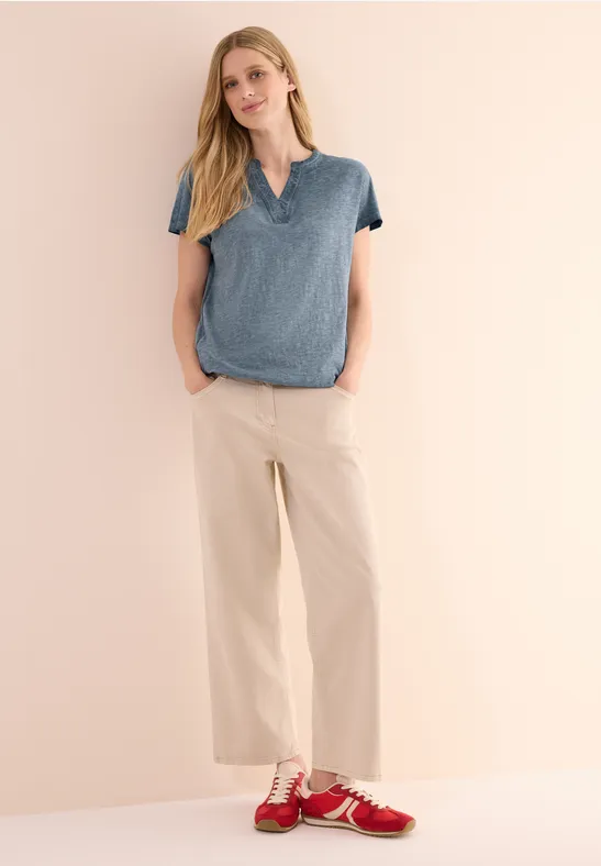 T-Shirt in Washed-Optik